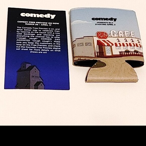 VINTAGE Corner Gas TV Show Drink Cozy Promotional Item Comedy Channel  Brent But - Picture 3 of 3